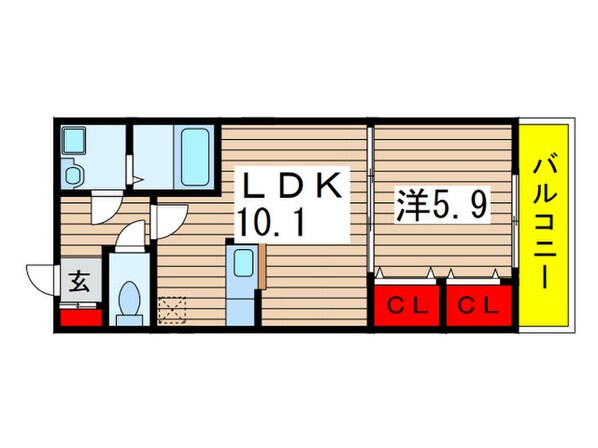 コルテカノンAの物件間取画像